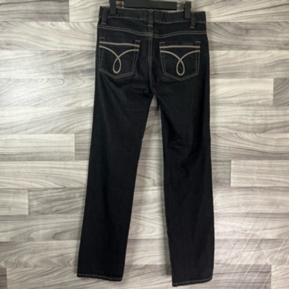 Calvin Klein Womens‎ Skinny Jeans Black Pockets Stitching Dark Wash Mid Rise 2 - Picture 10 of 12